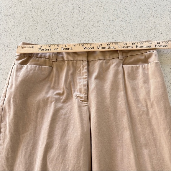 Talbots Size 12 Curvy Capri Stretch Khaki Chinos Cropped Pant Classic Preppy - Picture 6 of 14